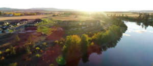 Community Aerial with River